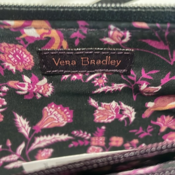 Vera Bradley NWT Iconic RFID Slim Wristlet Velvet Quilt Texture BlackBerry Wine - Picture 6 of 8